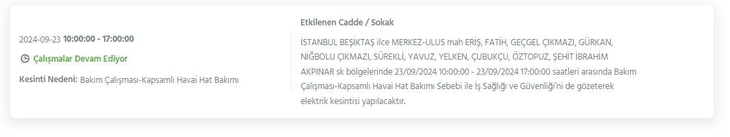 BEDAŞ duyurdu! İstanbul'un 22 ilçesinde elektrik kesintileri yaşanacak 21